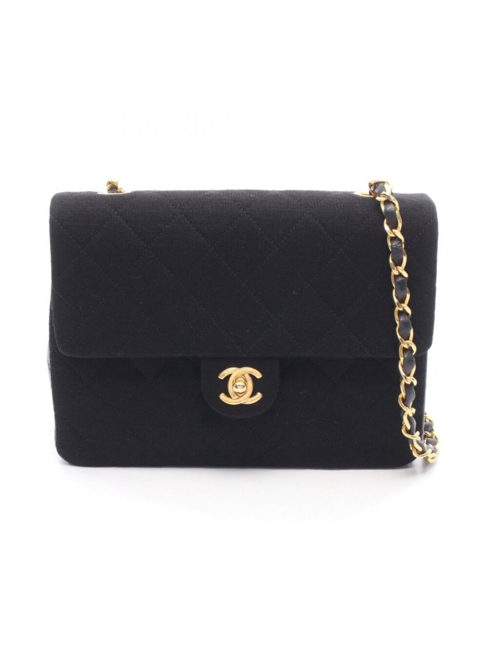 Chanel Shoulder Bag Mini Quilted 20 Black Lambskin Chain